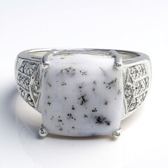 Anello in argento con Agata Dendritica