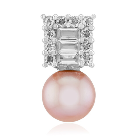 Ciondolo in argento con Perla Ming Porpora (TPC)