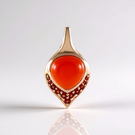 Ciondolo in argento con Corniola (KM by Juwelo)