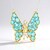 Collana in argento con Fluoroapatite Verde (Gems en Vogue)