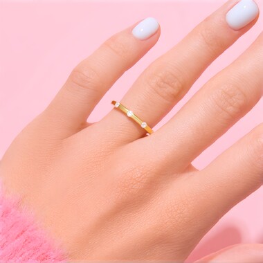 Anillo en oro con Diamante I3 (H) (de Melo Gold)