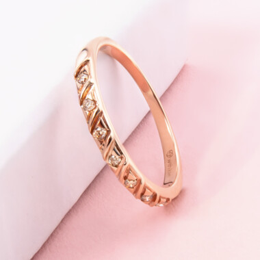 Anello in oro con Diamante Rose de France SI1 di Argyle (Annette)