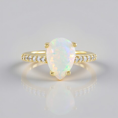 Anello in argento con Opale di Welo