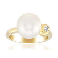 Weiße Südseeperlen-Goldring (Michelle Albala)