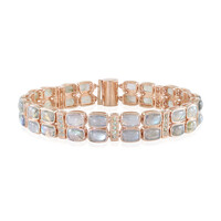 Zilveren armband met Groene Minary Labradorieten (KM by Juwelo)