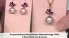Pendientes en plata con Perla Ming púrpura (TPC)