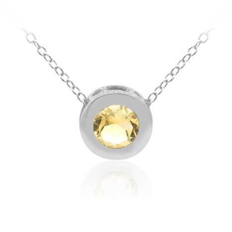 Citrin-Silberhalskette