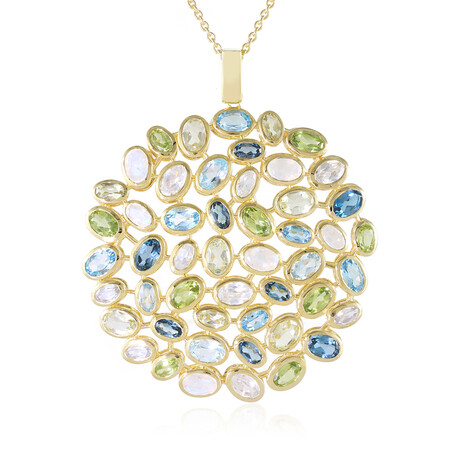 Edelstein-Silberhalskette (KM by Juwelo)