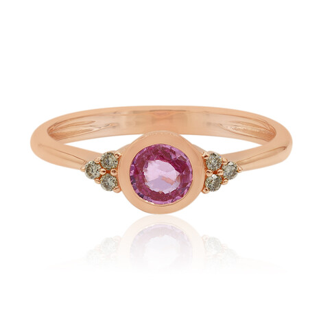 Anello in oro con Zaffiro Rosa (Annette)