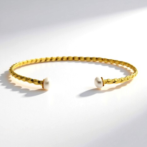 Bracciale in argento con Perla d'Acqua Dolce Bianca (Joias do Paraíso)