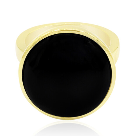 Zilveren ring met een onyx (MONOSONO COLLECTION)