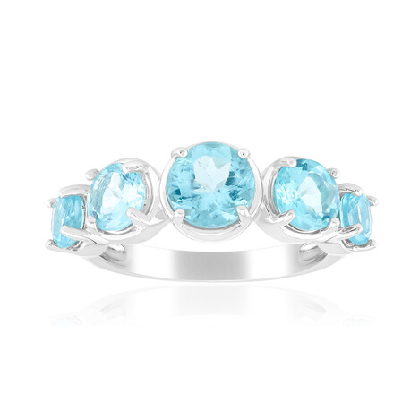 Anillo en plata con Apatita azul (de Melo Essence)