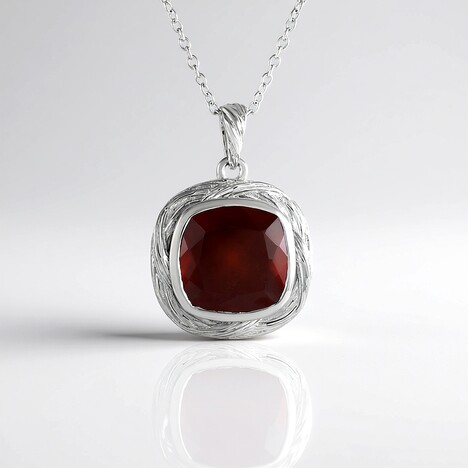 Collana in argento con Granato Essonite (de Melo Essence)