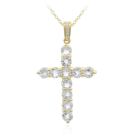 White Topaz Silver Necklace