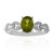Burmese Peridot Silver Ring