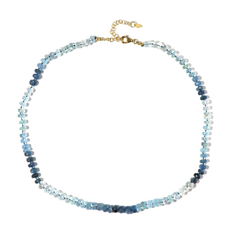 Santa Maria-Aquamarin-Silberhalskette (Adela Silber)