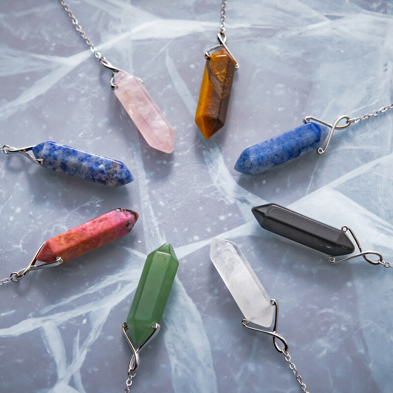 Collar en plata con Aventurina verde