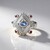 Anello in argento con Zaffiro Ceylon Blu (non riscaldato)