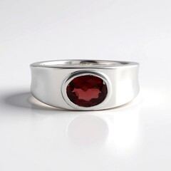 Anello in argento con Granato Mozambico (de Melo Essence)