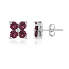 Pendientes en plata con Rodolita