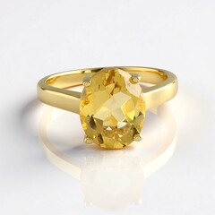 Anello in argento con Quarzo Champagne