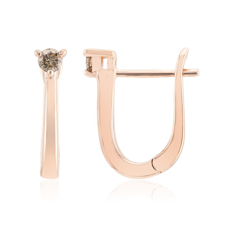 Boucles d'oreilles en argent et Diamant rose Argyle I1 (Annette)