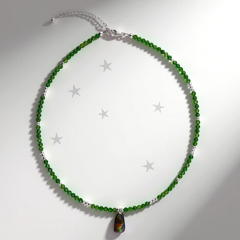 Collana in argento con Ammolite