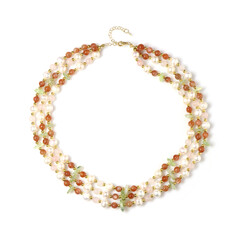 Collana in argento con Quarzo Rosa (Riya)