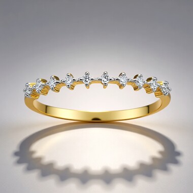 Anello in oro con Diamante SI1 (G) (Annette)