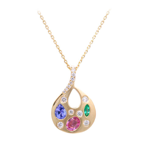 14K Pink Sapphire Gold Necklace (CIRARI)