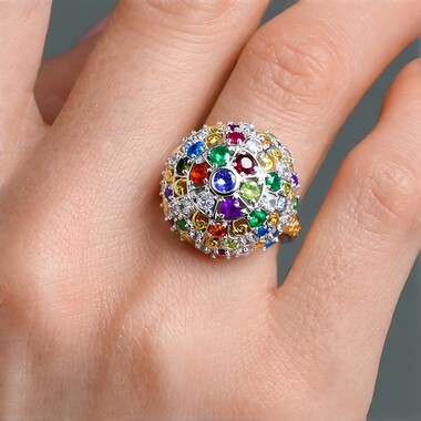 Anello in argento con Tanzanite (Gems en Vogue)