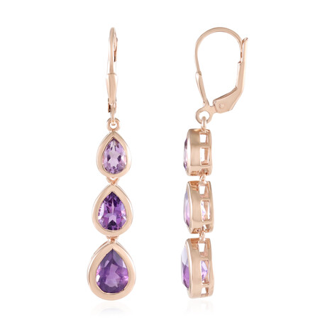 Orecchini in argento con Ametista (KM by Juwelo)