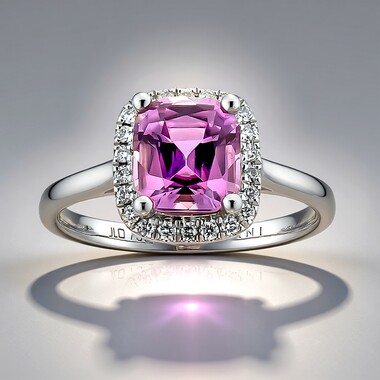 Anillo en oro con Diáspora rosa (AMAYANI)