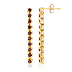 Zilveren oorbellen met granaten