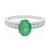 Zilveren ring met een Bahia-smaragd