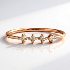 Anello in oro con Diamante Rose de France SI1 di Argyle (Annette)