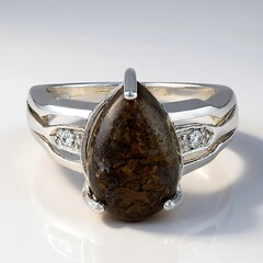 Anello in argento con Quarzo Dinosauro