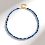 Collana in argento con Afghanite (Adela Silber)