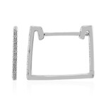 Zirkon-Silberohrringe