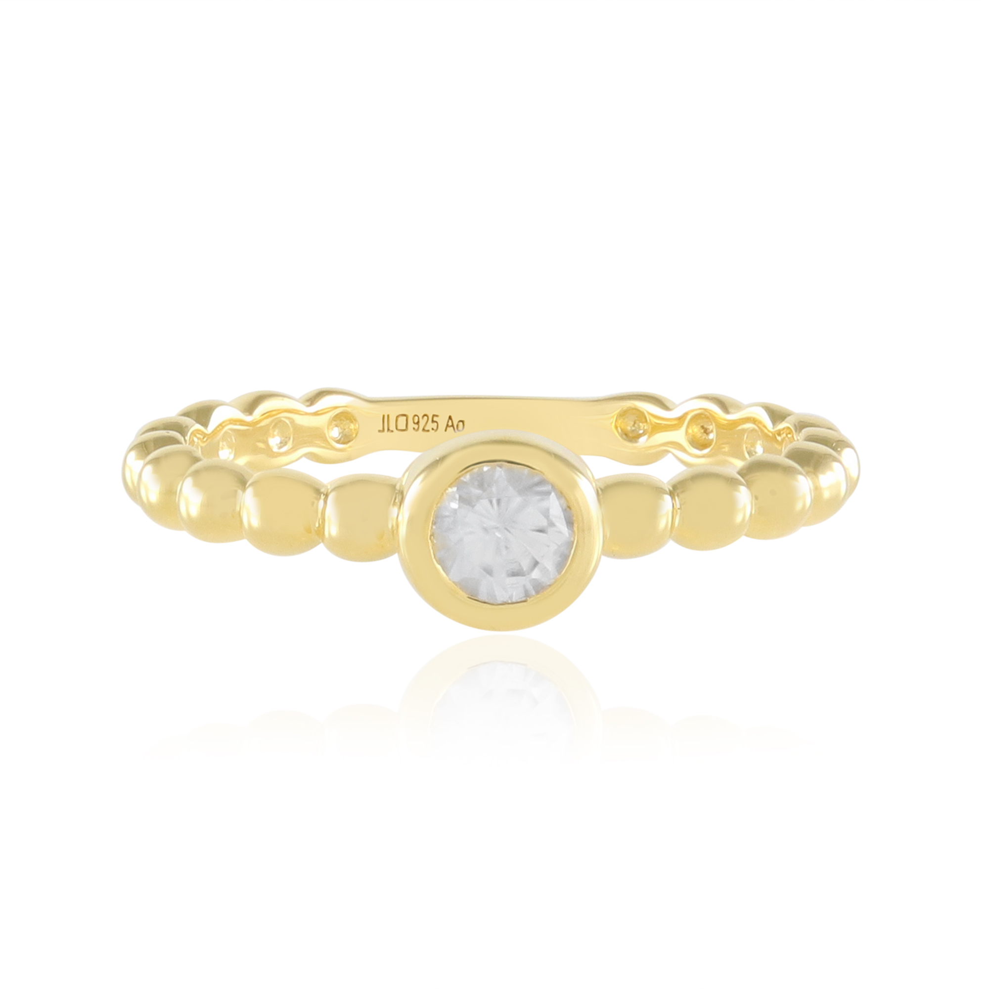 Anello Regolabile Donna Placcato Oro 14K Con Zirconia Cubica - Zig Zag V - Ipoallergenico - Idea Regalo
