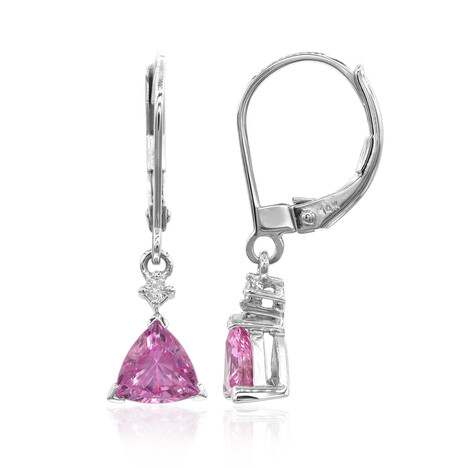 14K Pink Sapphire Gold Earrings (CIRARI)