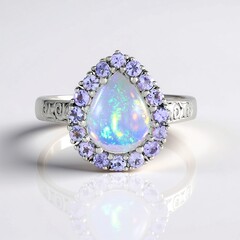 Anello in argento con Opale di Welo