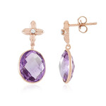 Lavendel-Amethyst-Silberohrringe