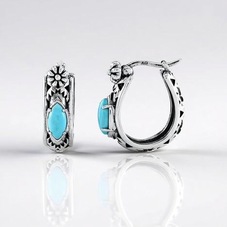 Orecchini in argento con Turchese (Desert Chic)
