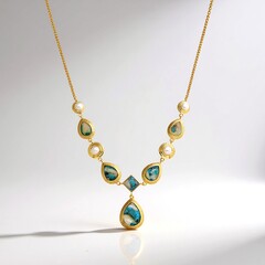 Collana in argento con Mosaico turchese
