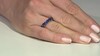 Anillo en plata con Cianita de Nepal