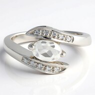 Anello in argento con Berillo Himalayano