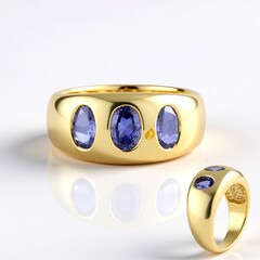 Bague en argent et Tanzanite