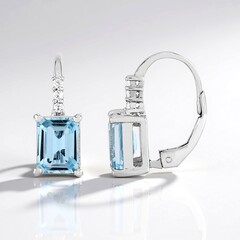 Orecchini in argento con Topazio Blu Cielo