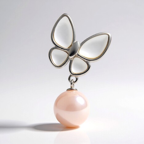 Ciondolo in argento con Quarzo Rosa